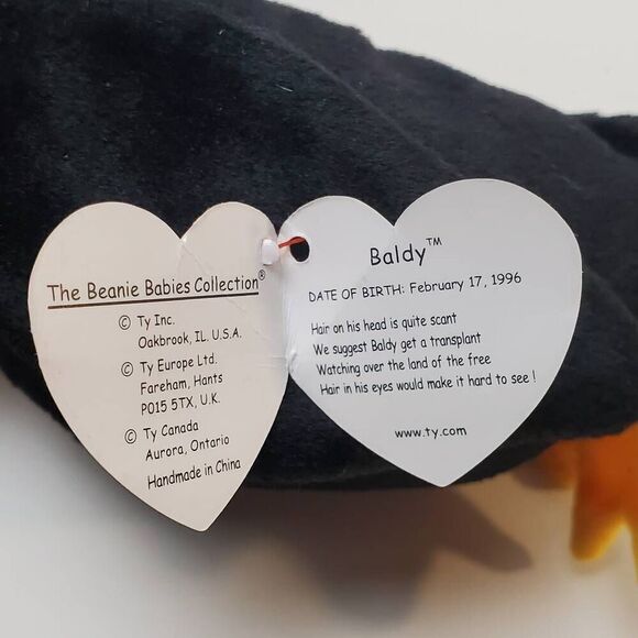 Ty Beanie Baby BALDY Stuffed Animal Toy - Picture 6 of 6